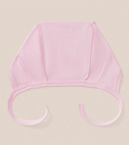 Чепчик 3-4 мес хлопок "Lemive" - нежно-розовый