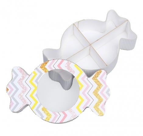 Подарочная коробка фигурная (гофрокартон) - конфета