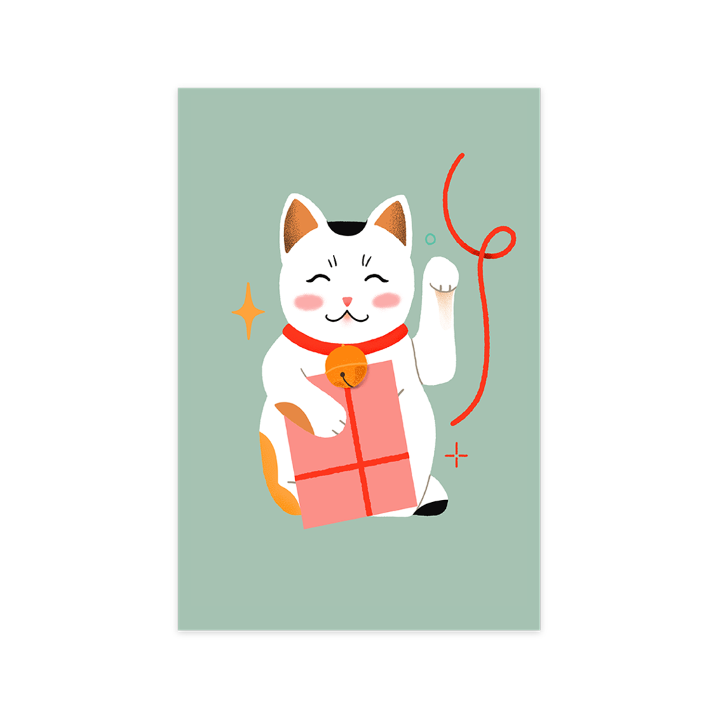 Открытка "Lucky Cat"