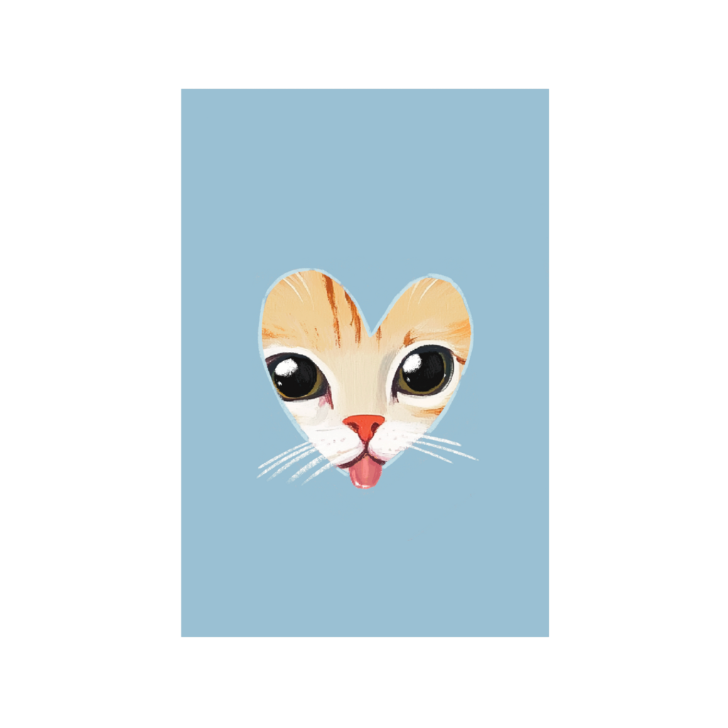 Открытка "Моему котику" blue