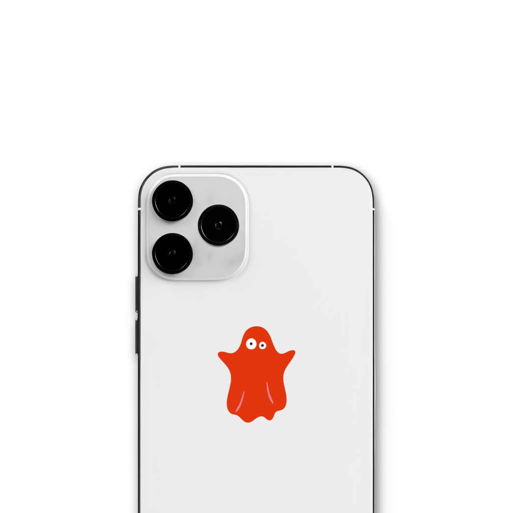 Стикер "Привидение" red