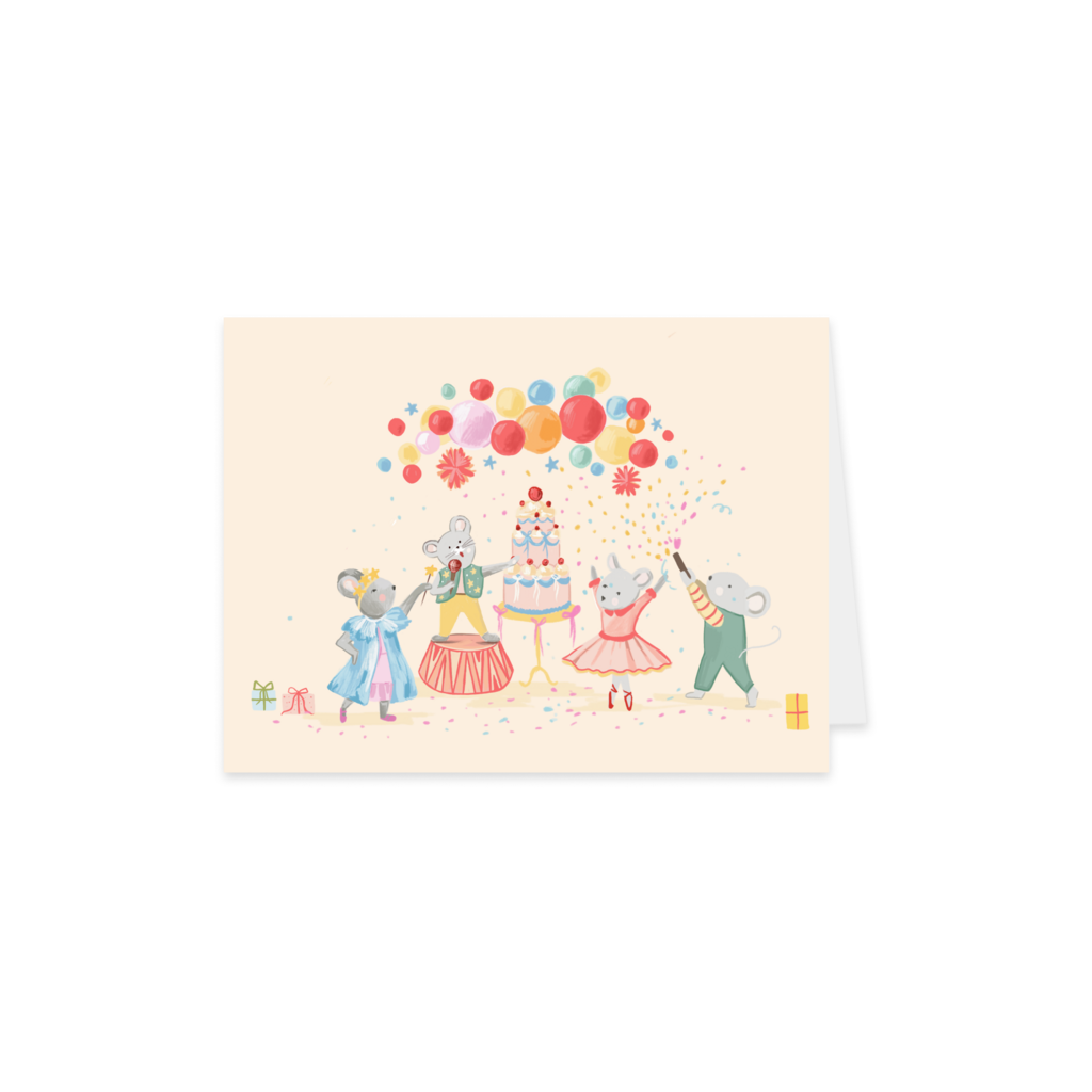 Открытка "Мышкин праздник", раскладная