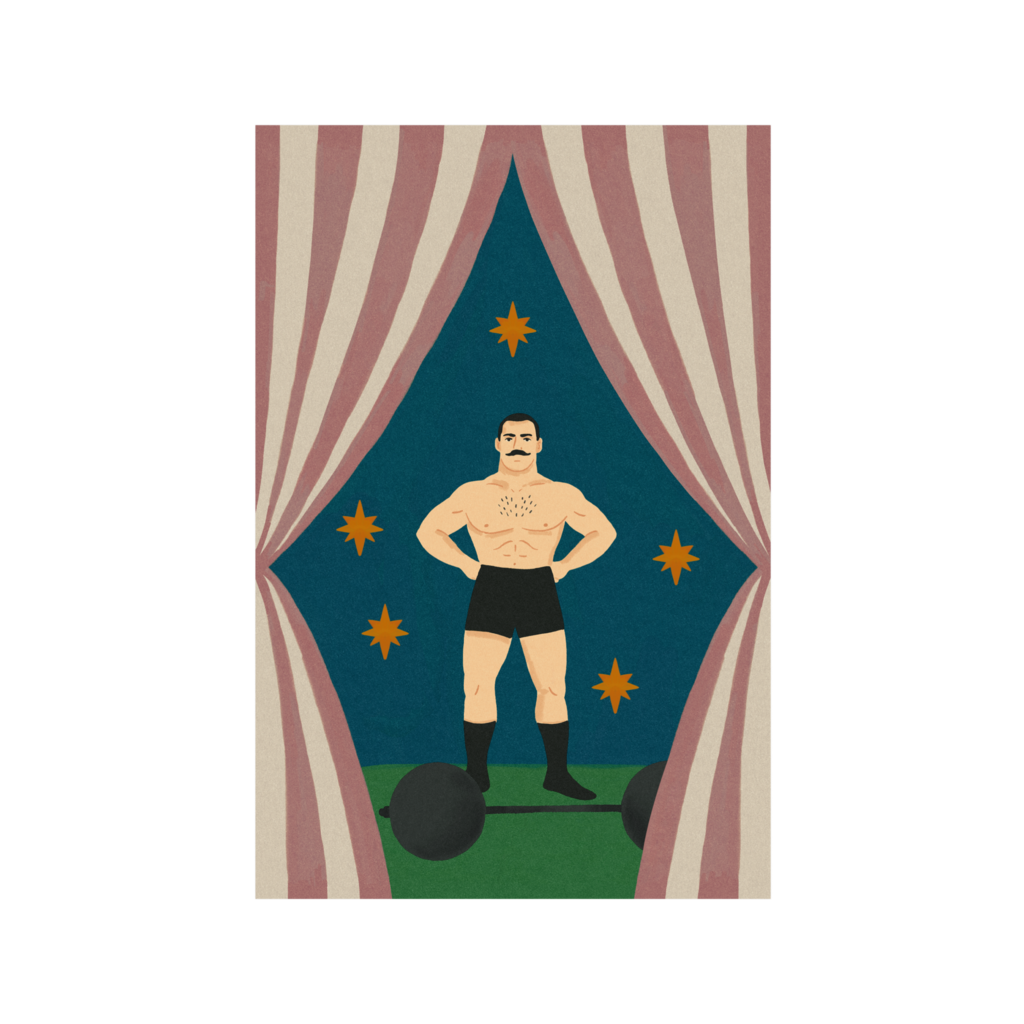 Открытка "Силач"