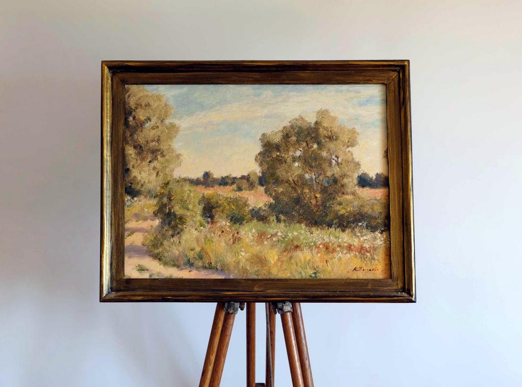 утро. август. дорога. Этюд