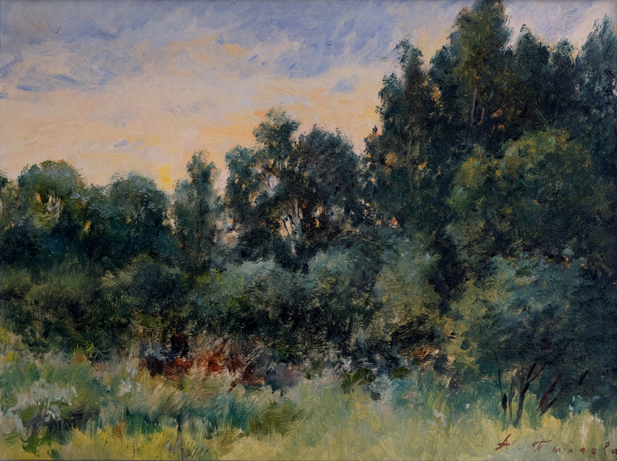 За час до рассвета, этюд