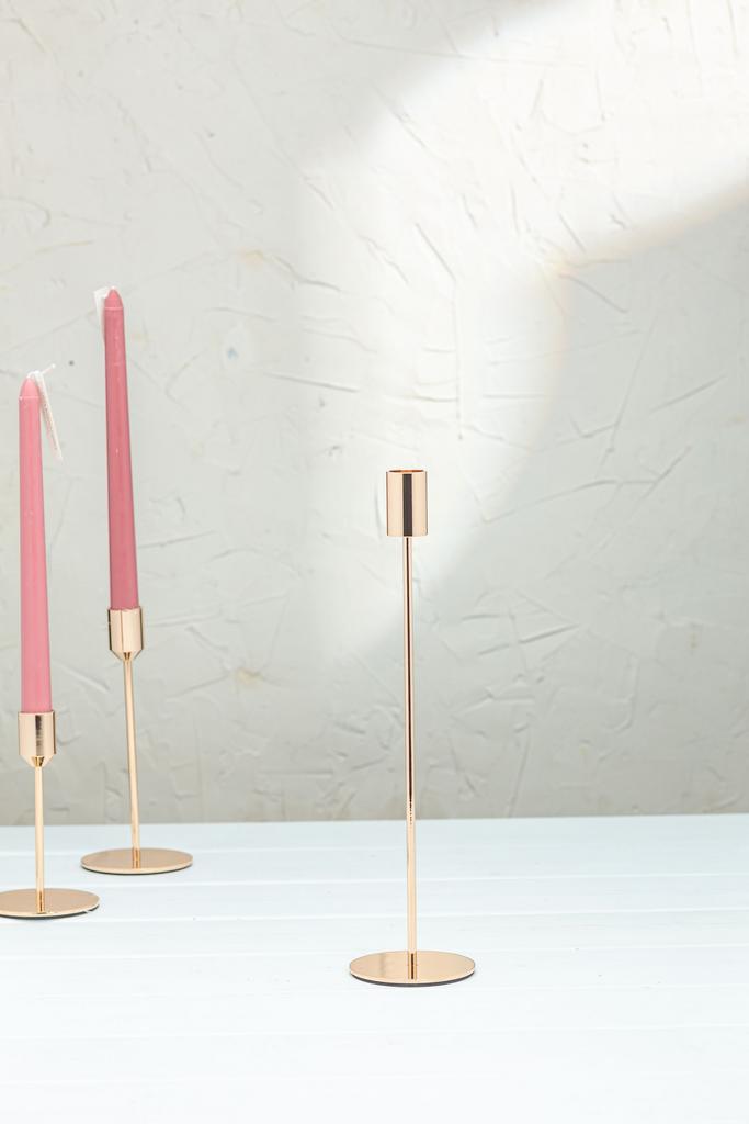 Подсвечник Цилиндр прямой золото