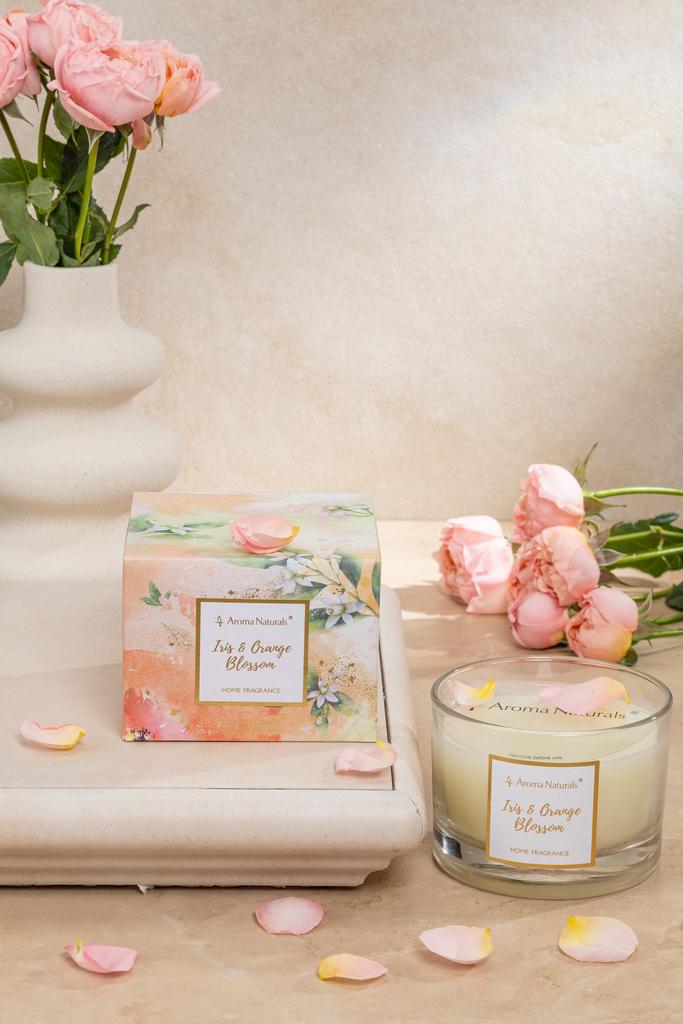 Арома свеча Fleur 310g - Iris & Orange Blossom 3 фитиля