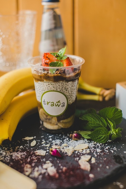 Чиа-пудинг (мятный капучино)