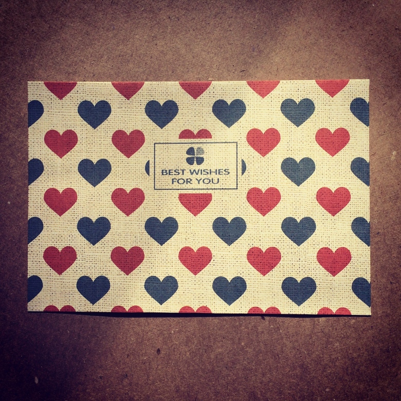 Конверт с сердечками