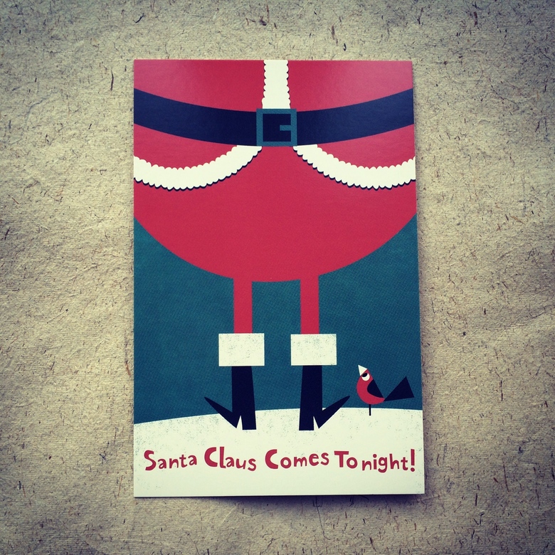 Сапоги Санты и птичка