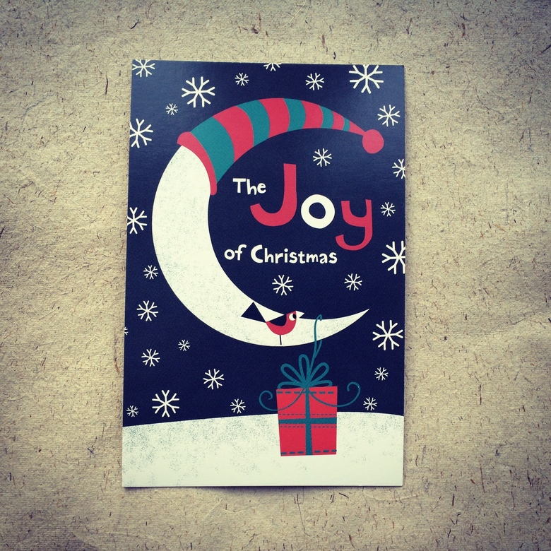 Новогодний месяц и птичка