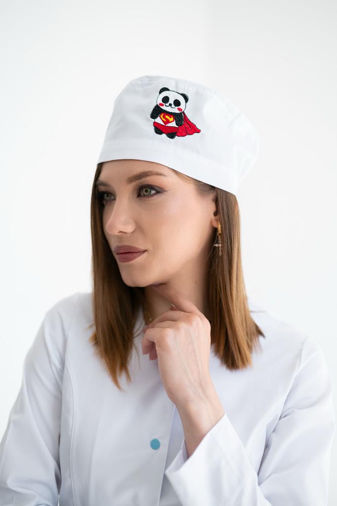 Шапочка "Панда Супермен" на резинке