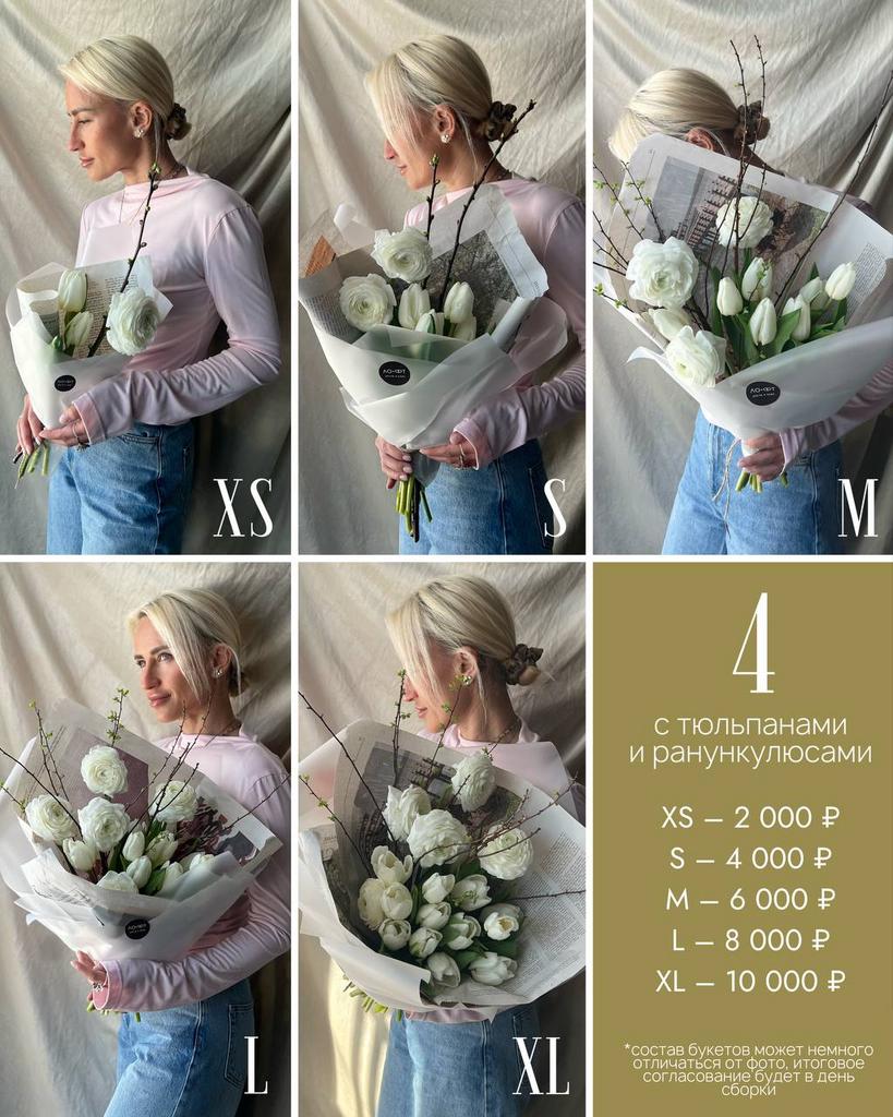 Тюльпаны с ранункулюсами