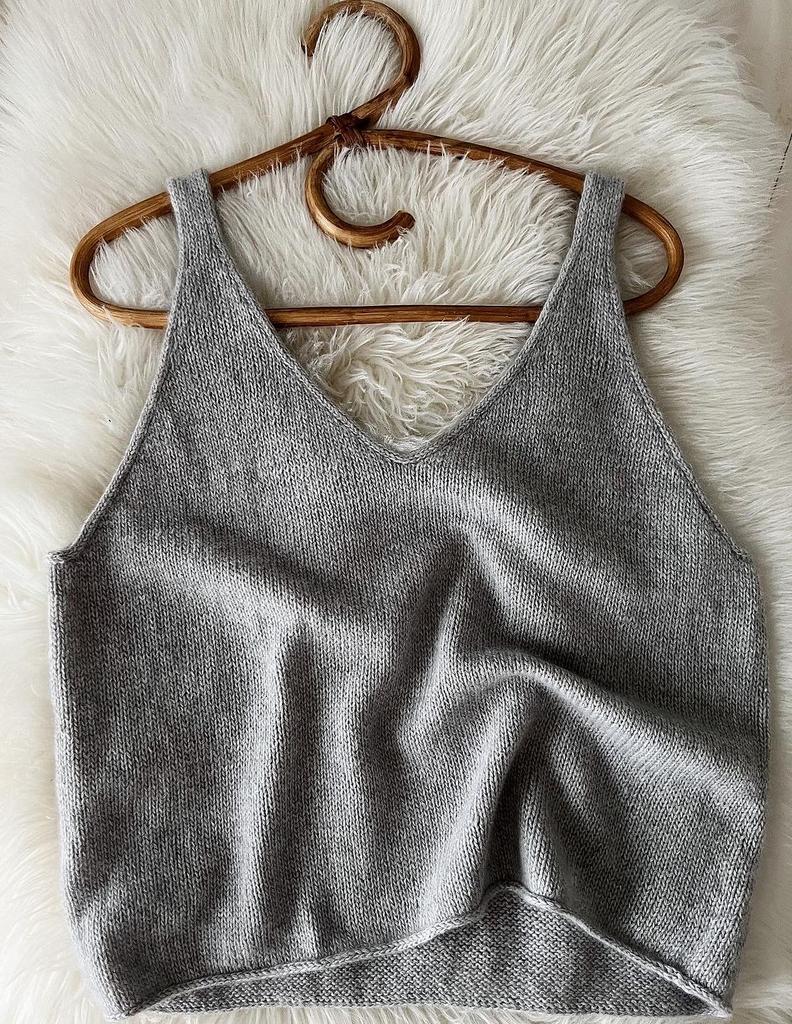 Топ из 100% кашемира, серый