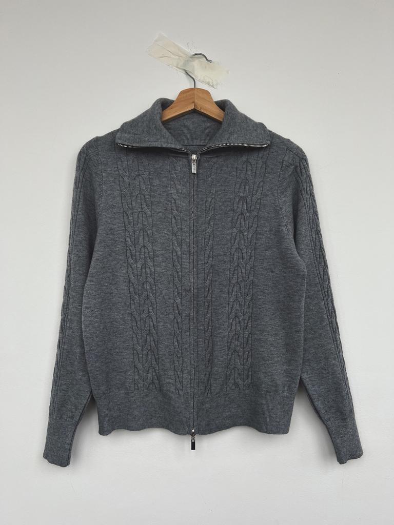 Джемпер на молнии, серый