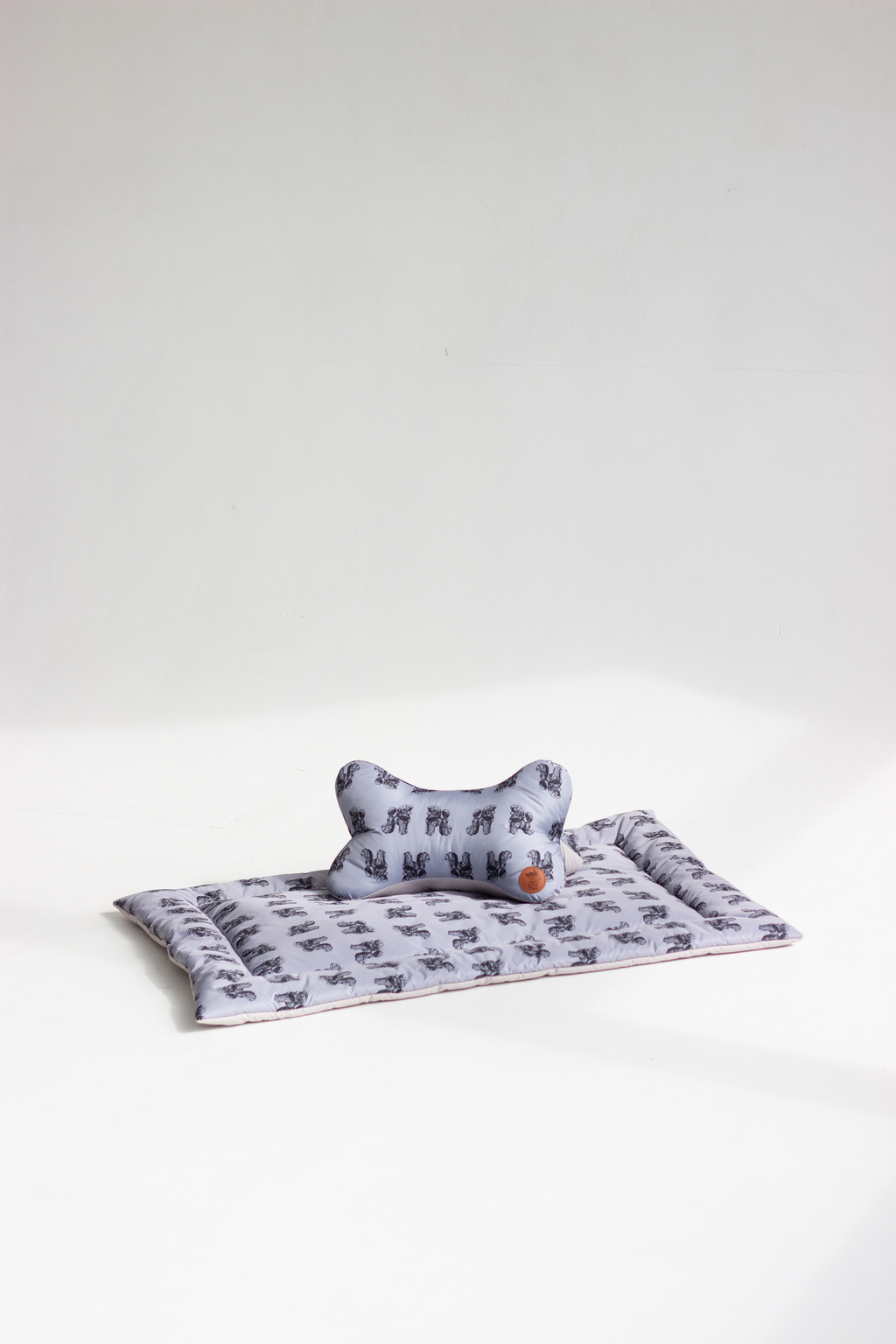 Комплект подушка+матрас, серый