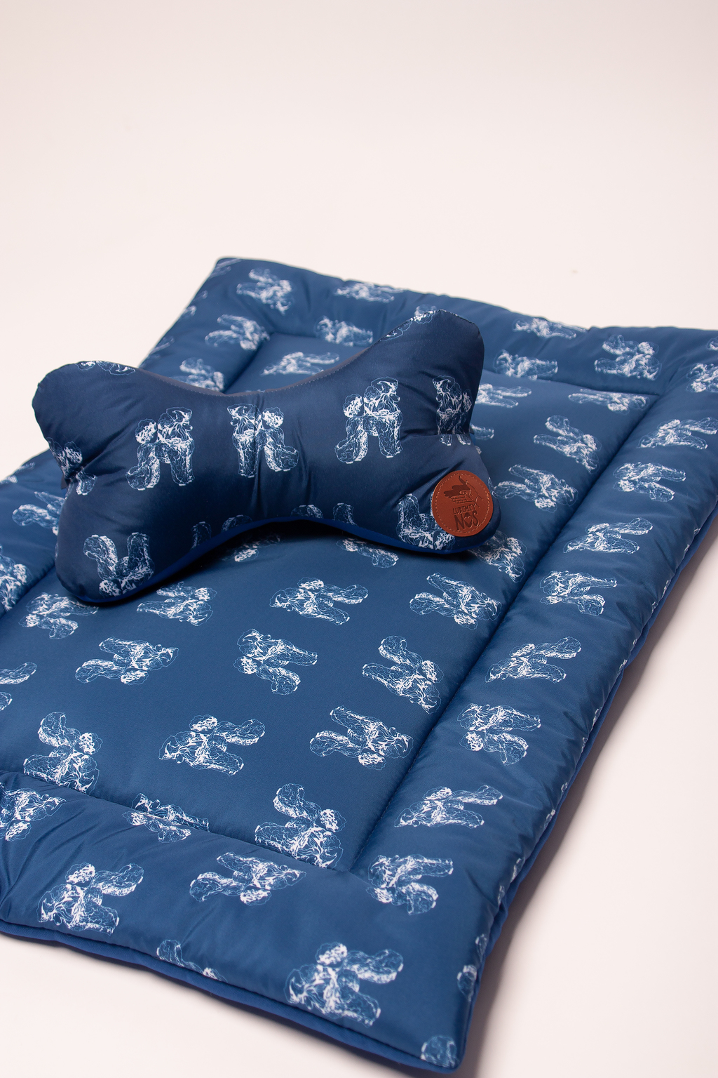 Комплект подушка+матрас, синий