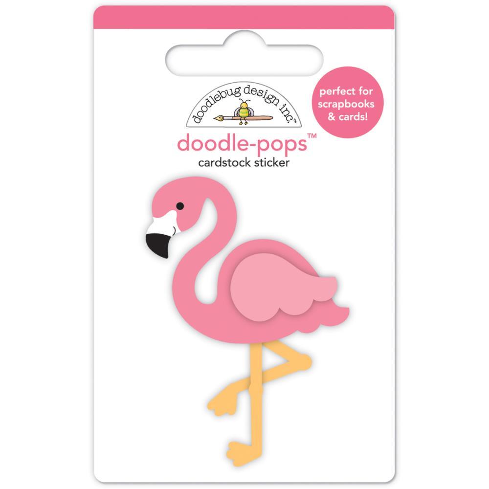 3D стикер Doodle-Pops Pink Flamingo