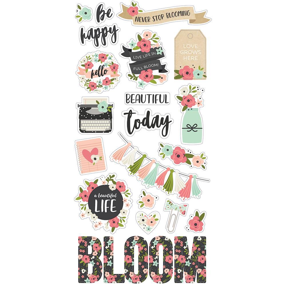 Чипборд Bloom Chipboard Stickers