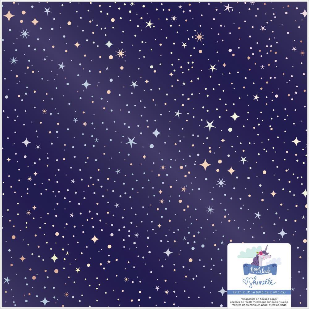 Кардсток Shimelle Head In The Clouds Specialty Flocked Paper