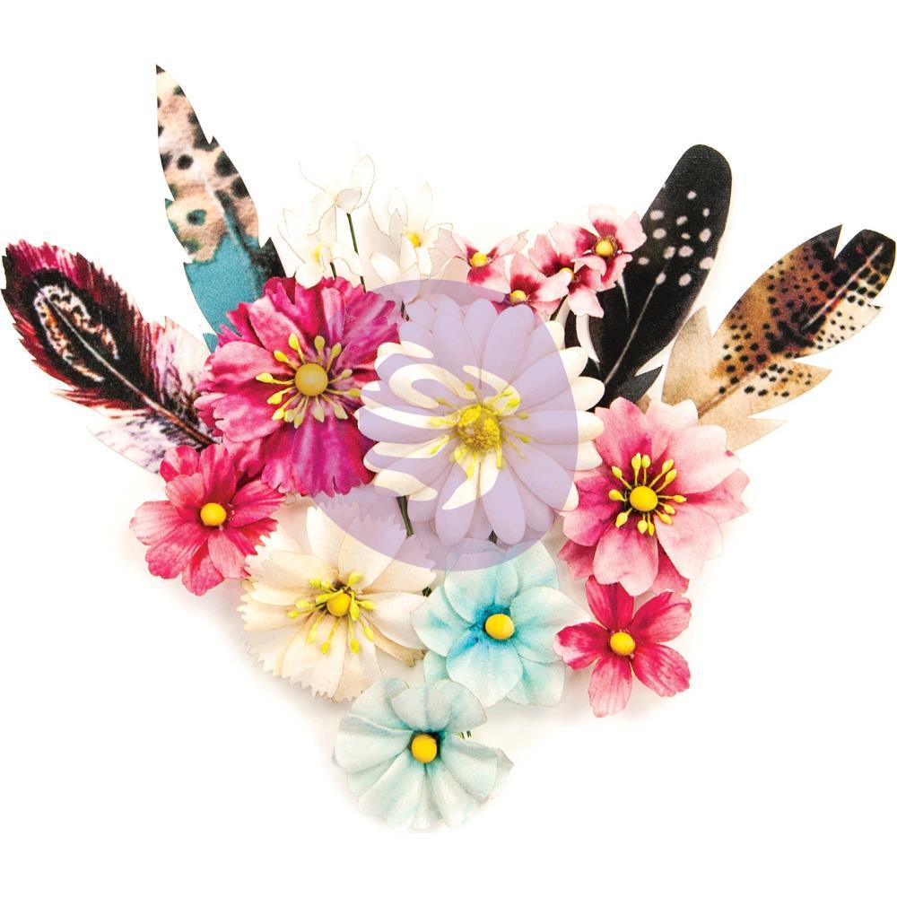 Бумажные цветы Prima Marketing Midnight Garden Fabric Flowers