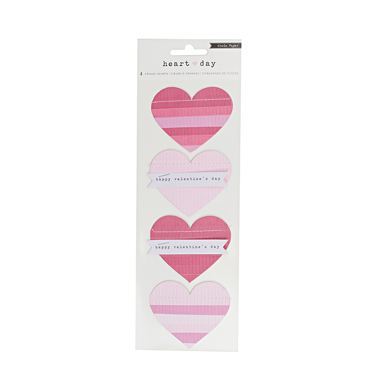 Набор украшений Crate Paper Heart Day Stickers Fringe Hearts