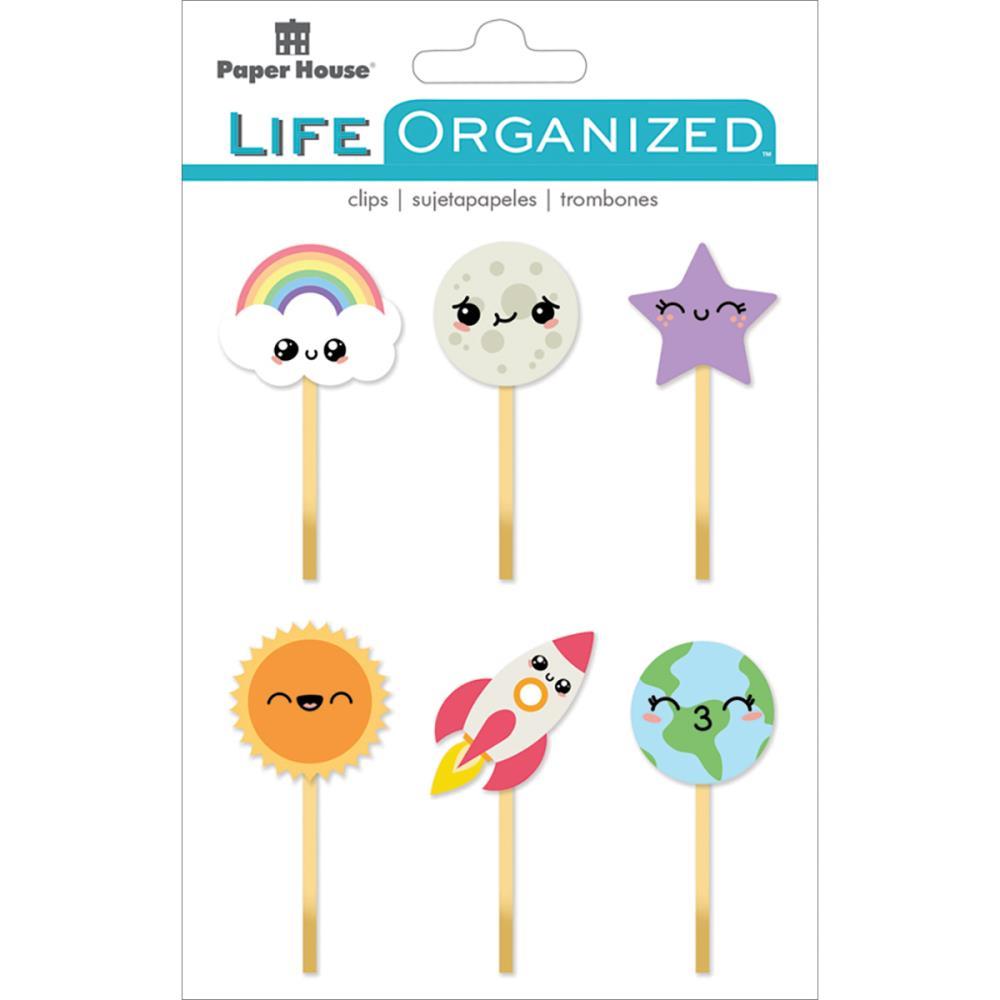 Зажимы для бумаги Paper House Life Organized Epoxy Clips Kawaii