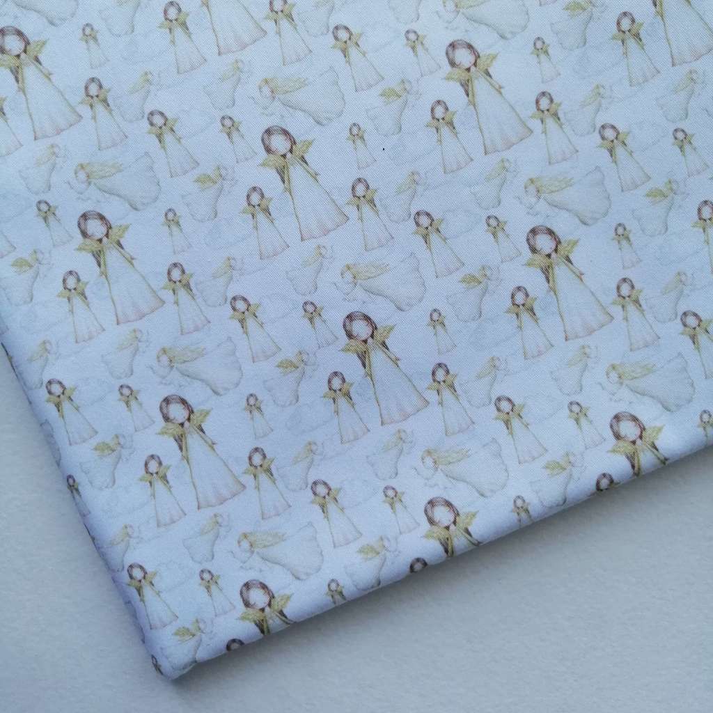 Отрез хлопка In Cotton - Ангелочки на молочном / сатин