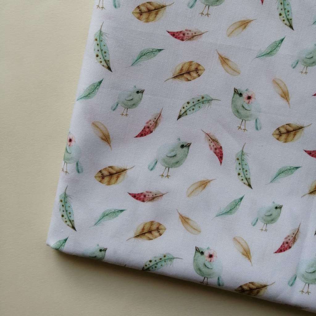 Отрез хлопка Unicorn & Organic collection - Голубые птички