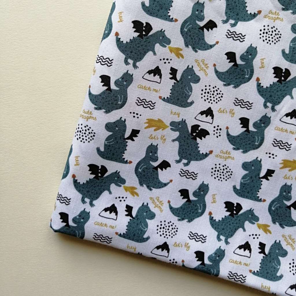 Отрез хлопка Unicorn & Organic collection - Дракончики