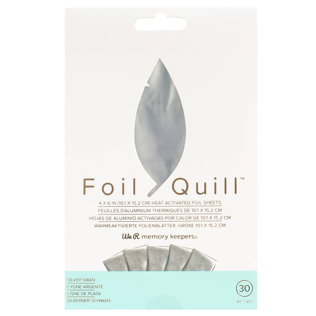Фольга для фольгирования в листах Foil Quill - Silver Swan