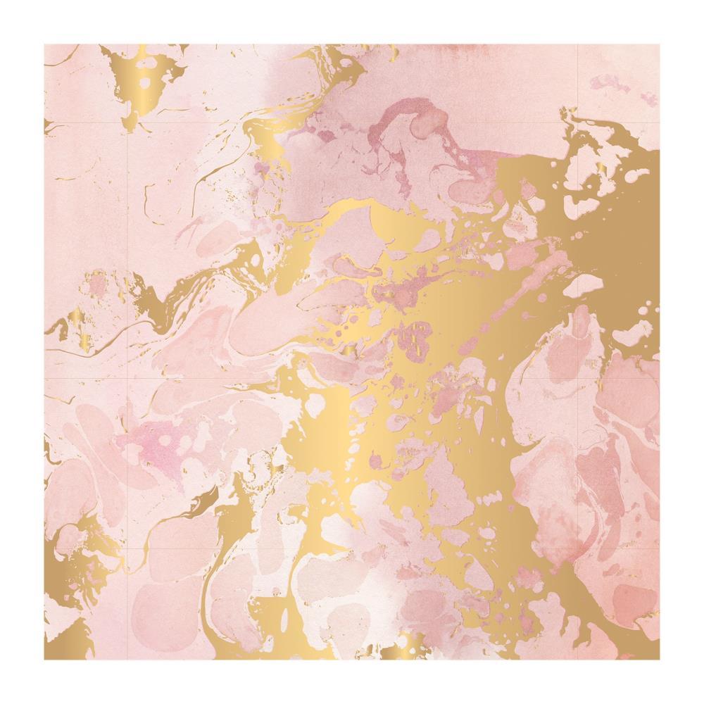 Веллум с фольгированием Indigo & Ivy 12"X12" Pink Paislee