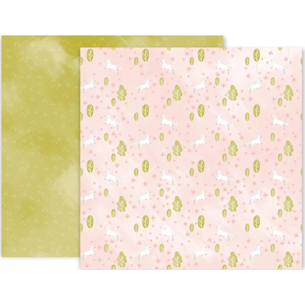 Двусторонняя бумага Little Adventurer Girl 12"X12 Pink Paislee #5