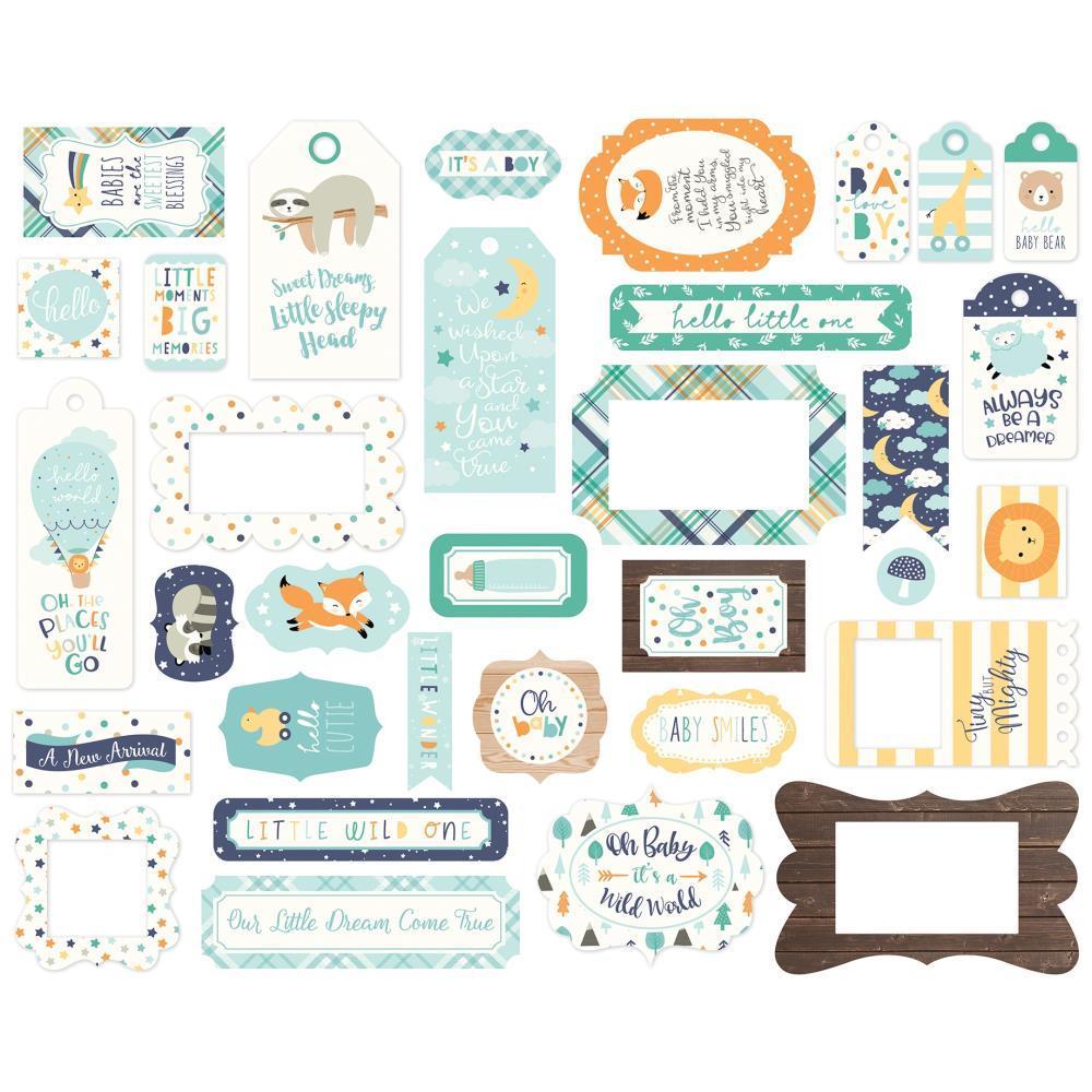 Высечки Hello Baby Boy Frames & Tags Echo Park Paper