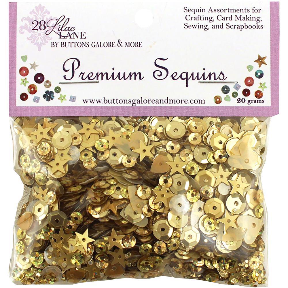 Набор пайеток 28 Lilac Lane Premium Sequins 20g - Golden