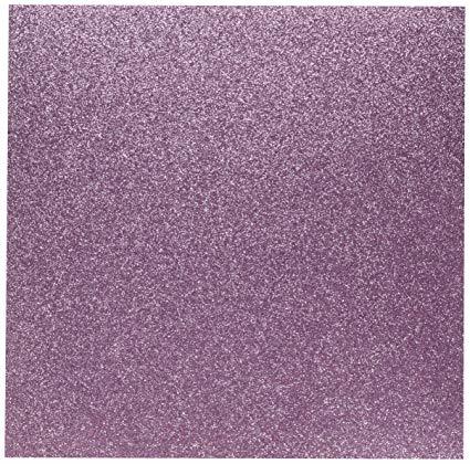 Кардсток American Crafts Glitter Cardstock 12"X12"- Lavender