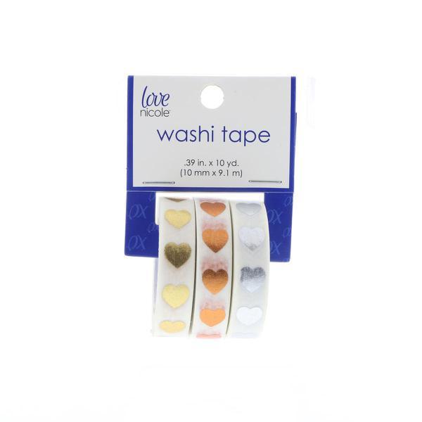 Клейкая лента (комплект из 3 штук) - Heart Trio от Love Nicole