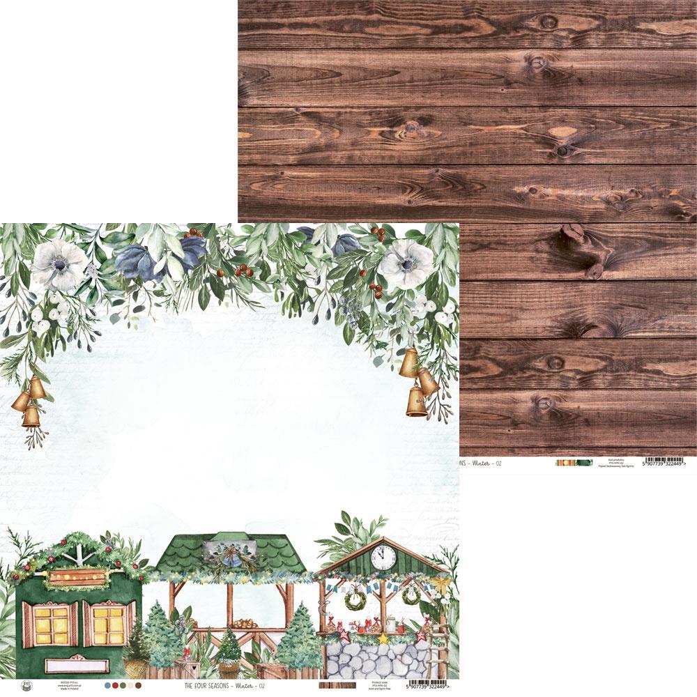 Двусторонняя бумага P13 The Four Seasons-Winter 12"х12" - #02