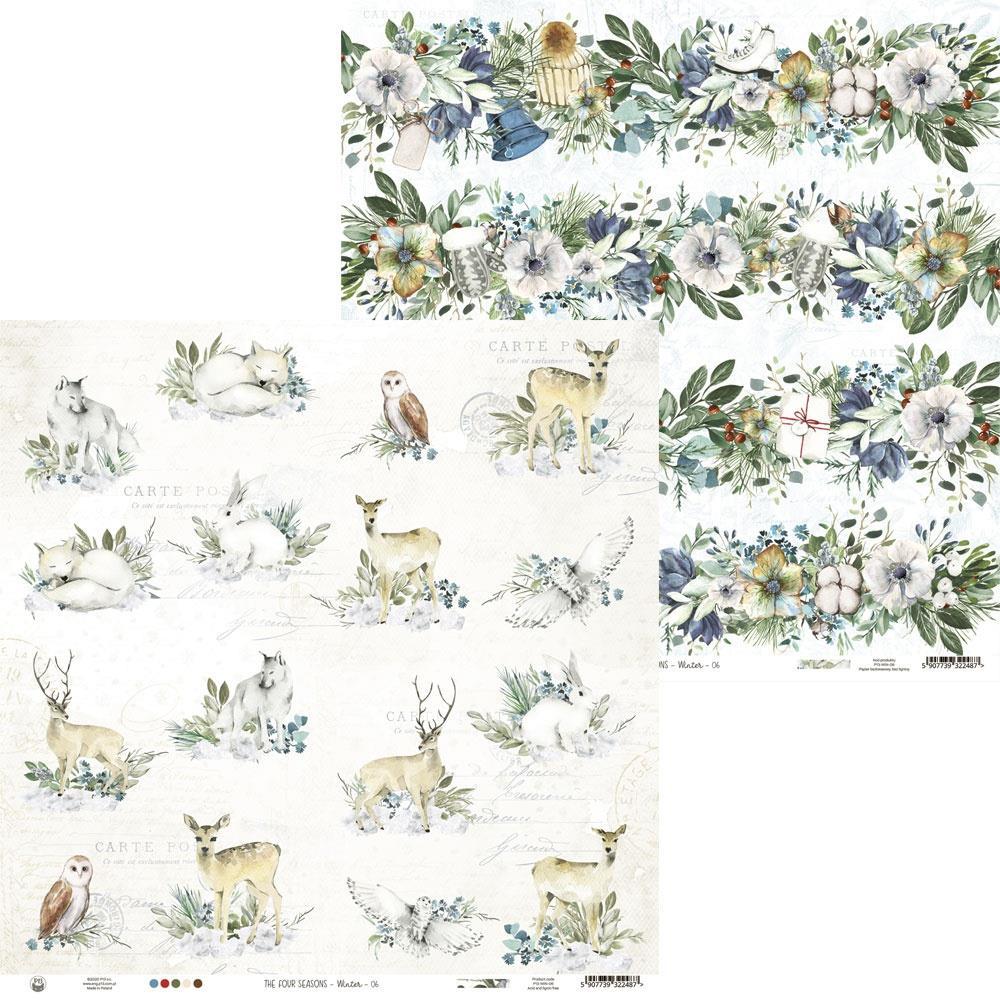 Двусторонняя бумага P13 The Four Seasons-Winter 12"х12" - #06