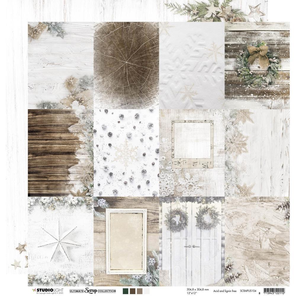 Двусторонняя бумага Christmas Ultimate Scrap 12"X12" от Studio Light - NR. 104