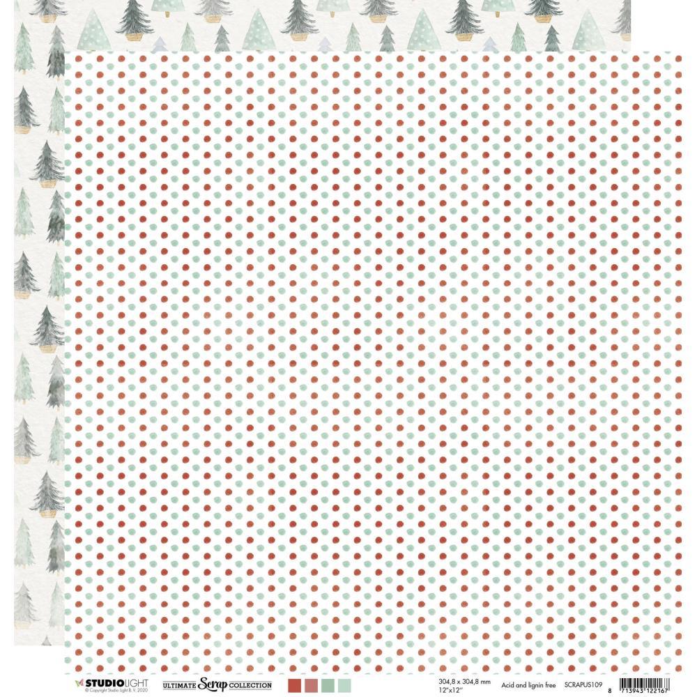 Двусторонняя бумага Christmas Ultimate Scrap 12"X12" от Studio Light - NR. 109