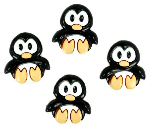 Набор декоративных пуговиц "Dress it up" - Playful Penguins