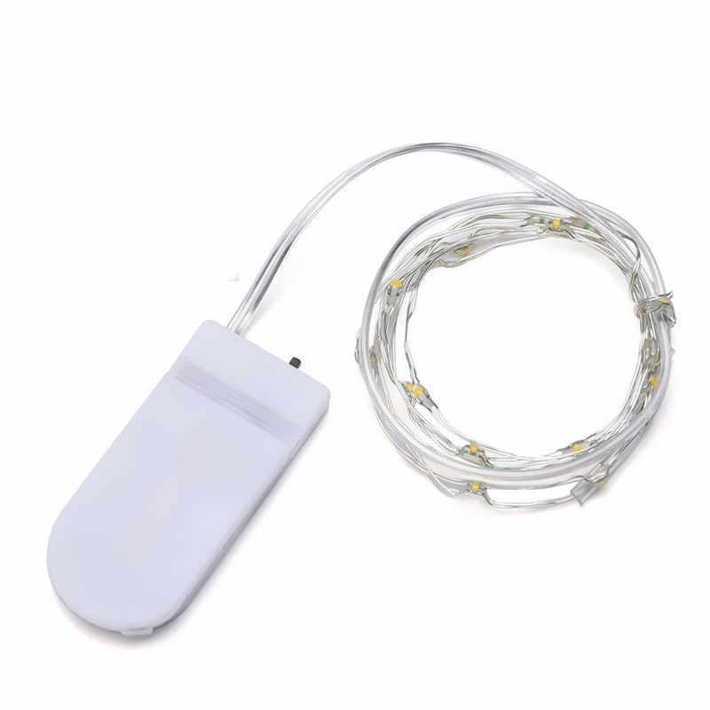 Декоративная гирлянда, 1 метр на 10 светодиодов теплого белого цвета