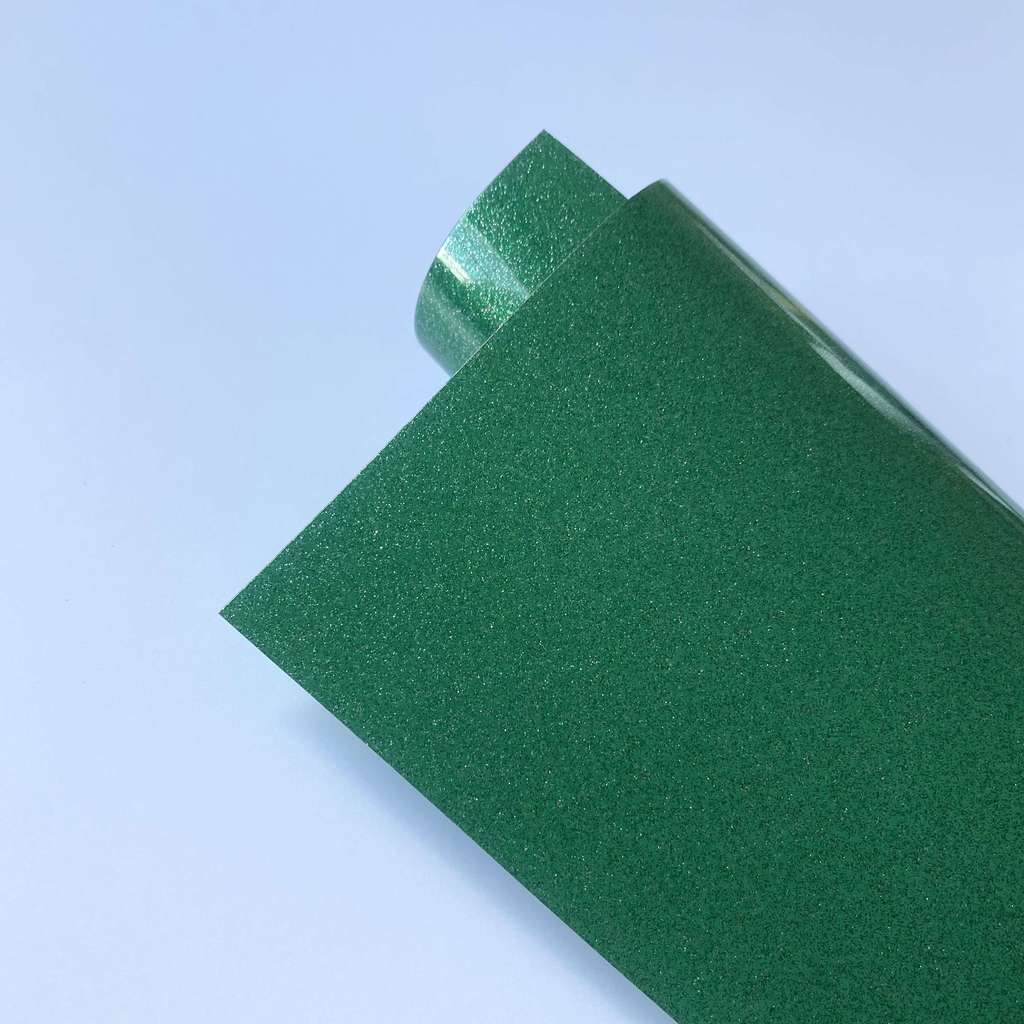 Термотрансферная пленка - Зеленая с блестками