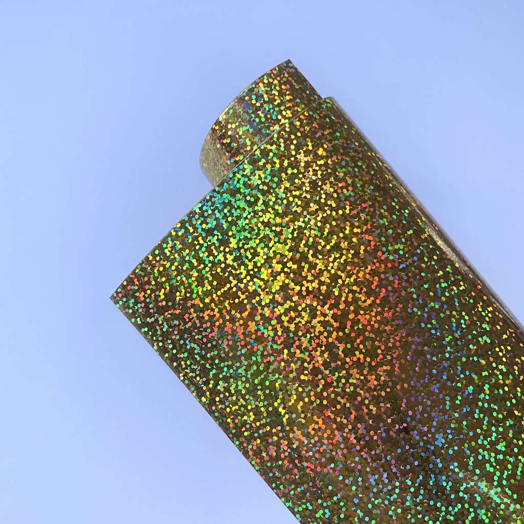 Термотрансферная пленка - Искристо-золотистый голографик