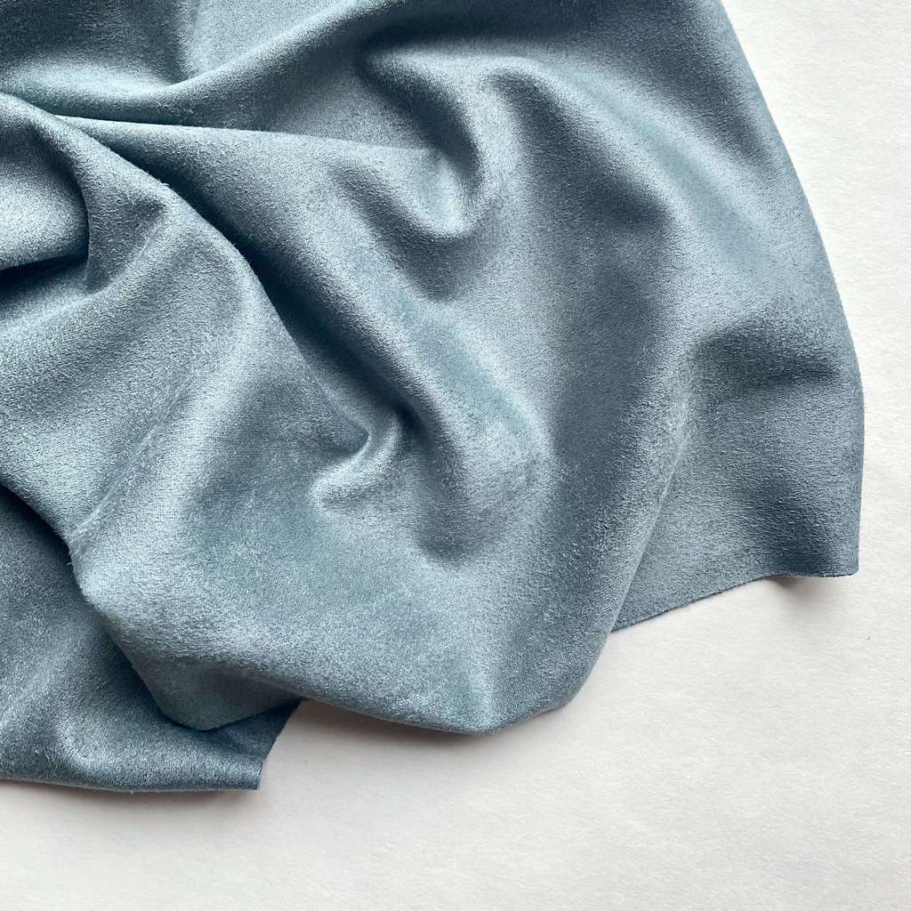 Замша двусторонняя - Пыльно-бирюзовая