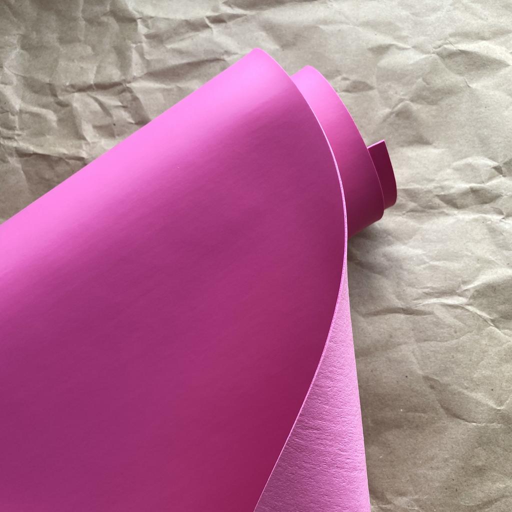 Переплетный кожзам матовый - Ярко-розовый, ИТАЛИЯ