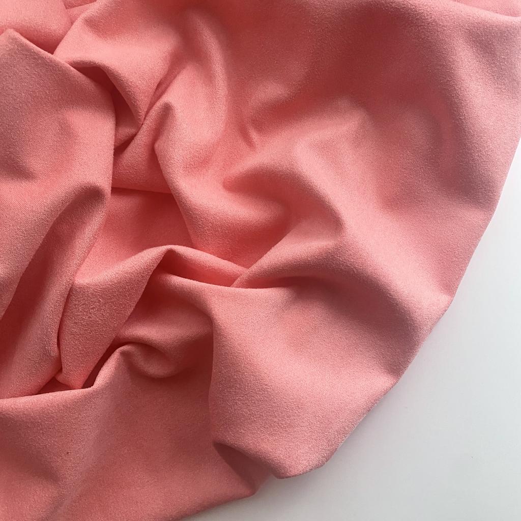 Замша двусторонняя - Персиково-розовая