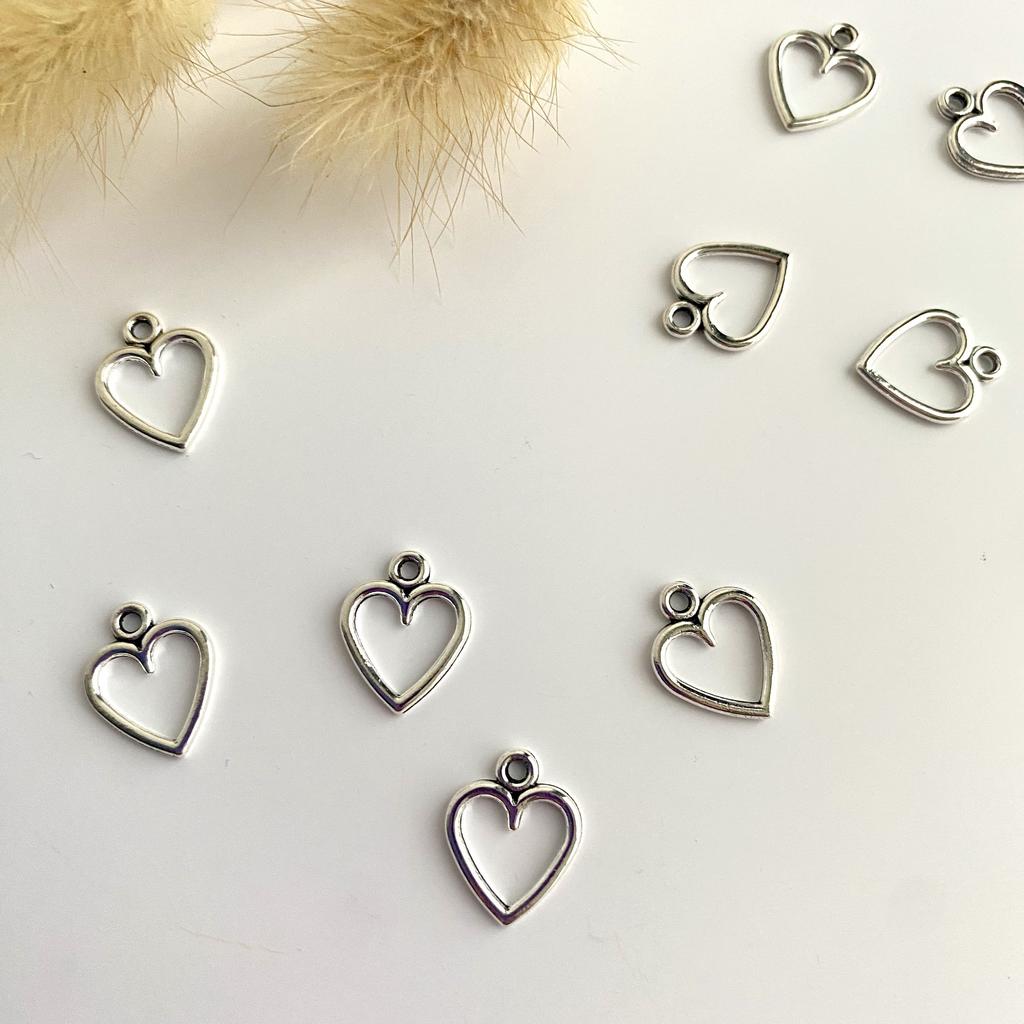 Подвеска "Сердце-контур" - серебро