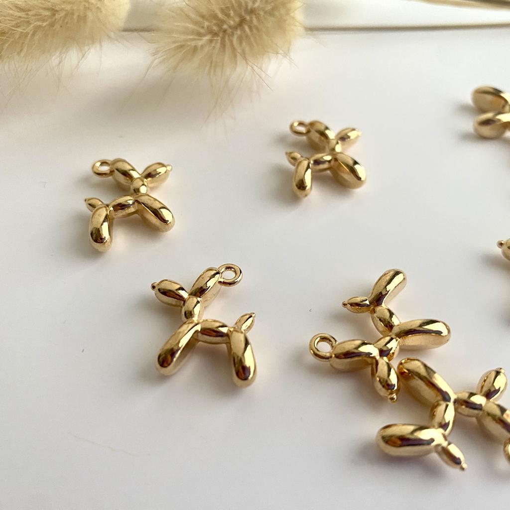 Подвеска "Собачка надувная" - золото